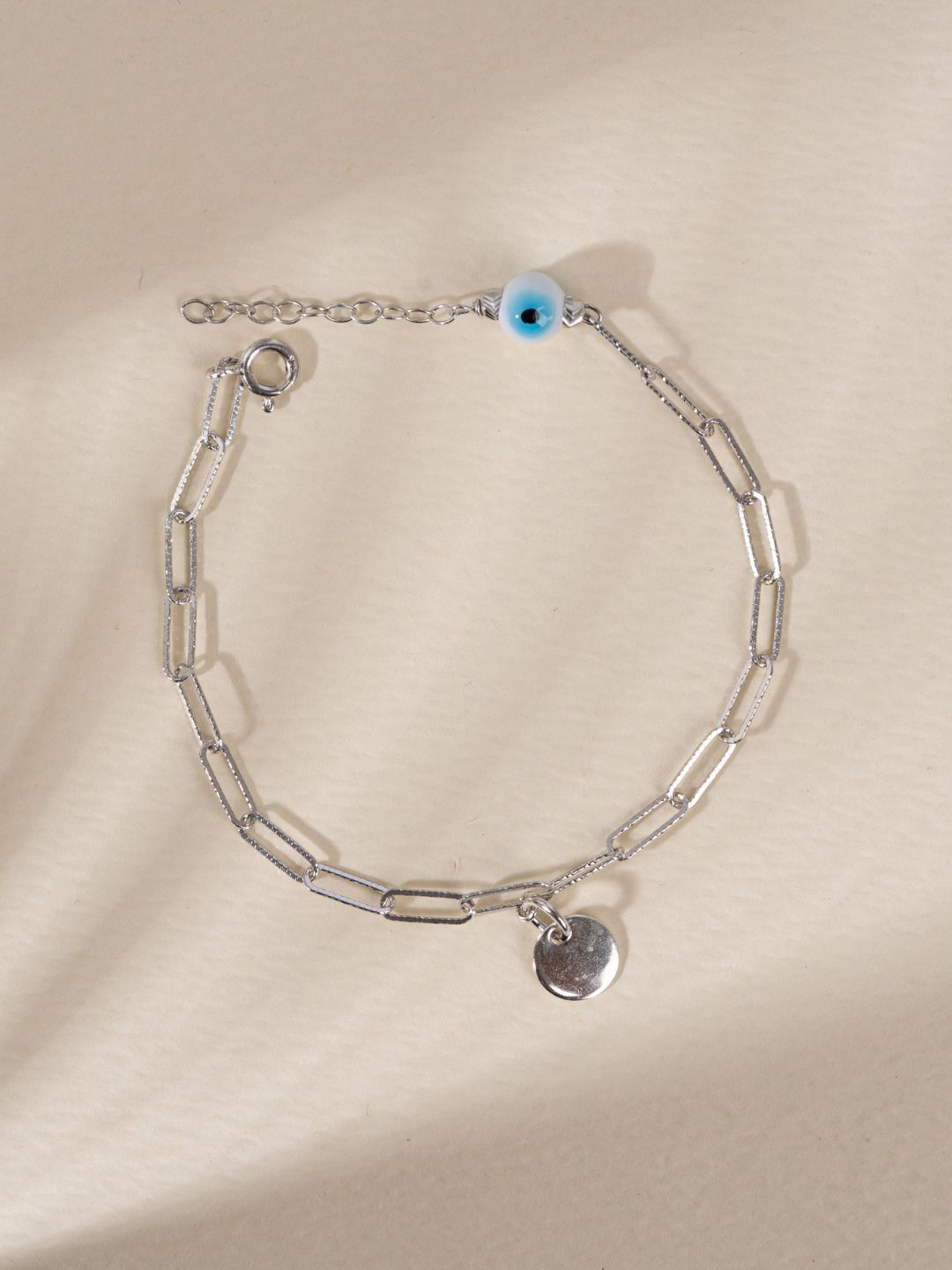 GLYTERS Rectangle Refinement Silver-Plated Link Bracelet