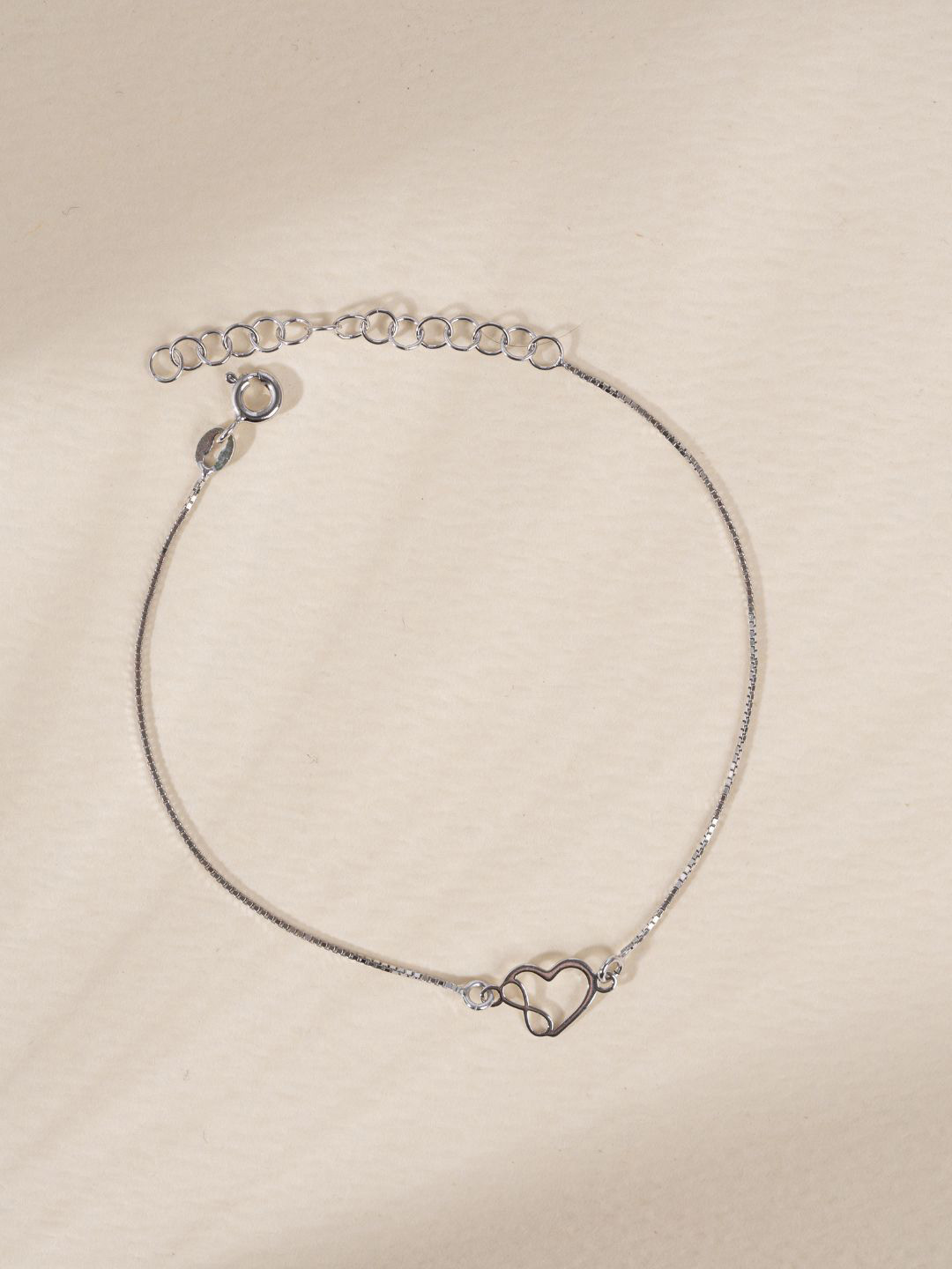 GLYTERS Silver Charm Bracelet