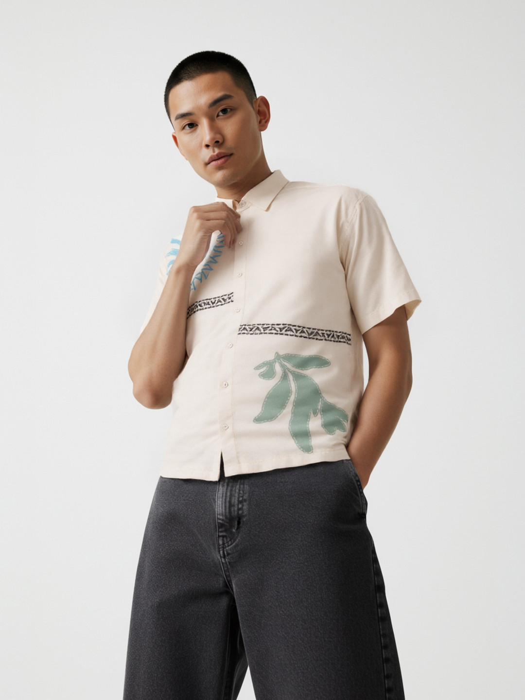 Conversational Print Relaxed Fit Shirt