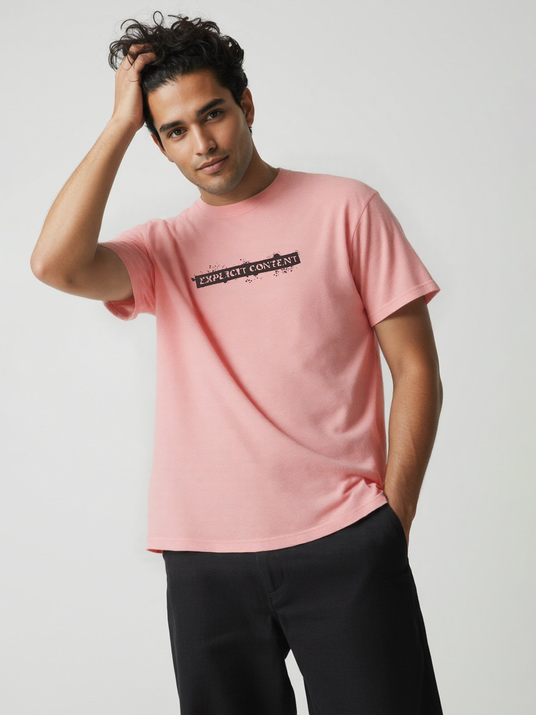 Explicit Content Typography Relaxed Fit T-shirt