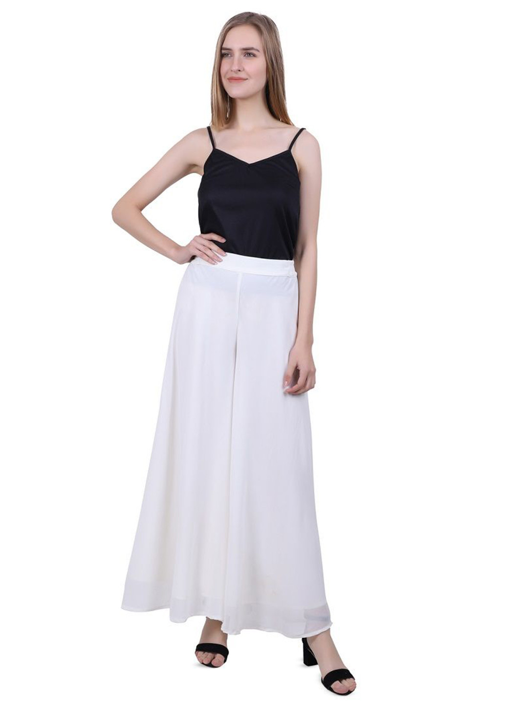 Warsian Women Flared Georgette Palazzos