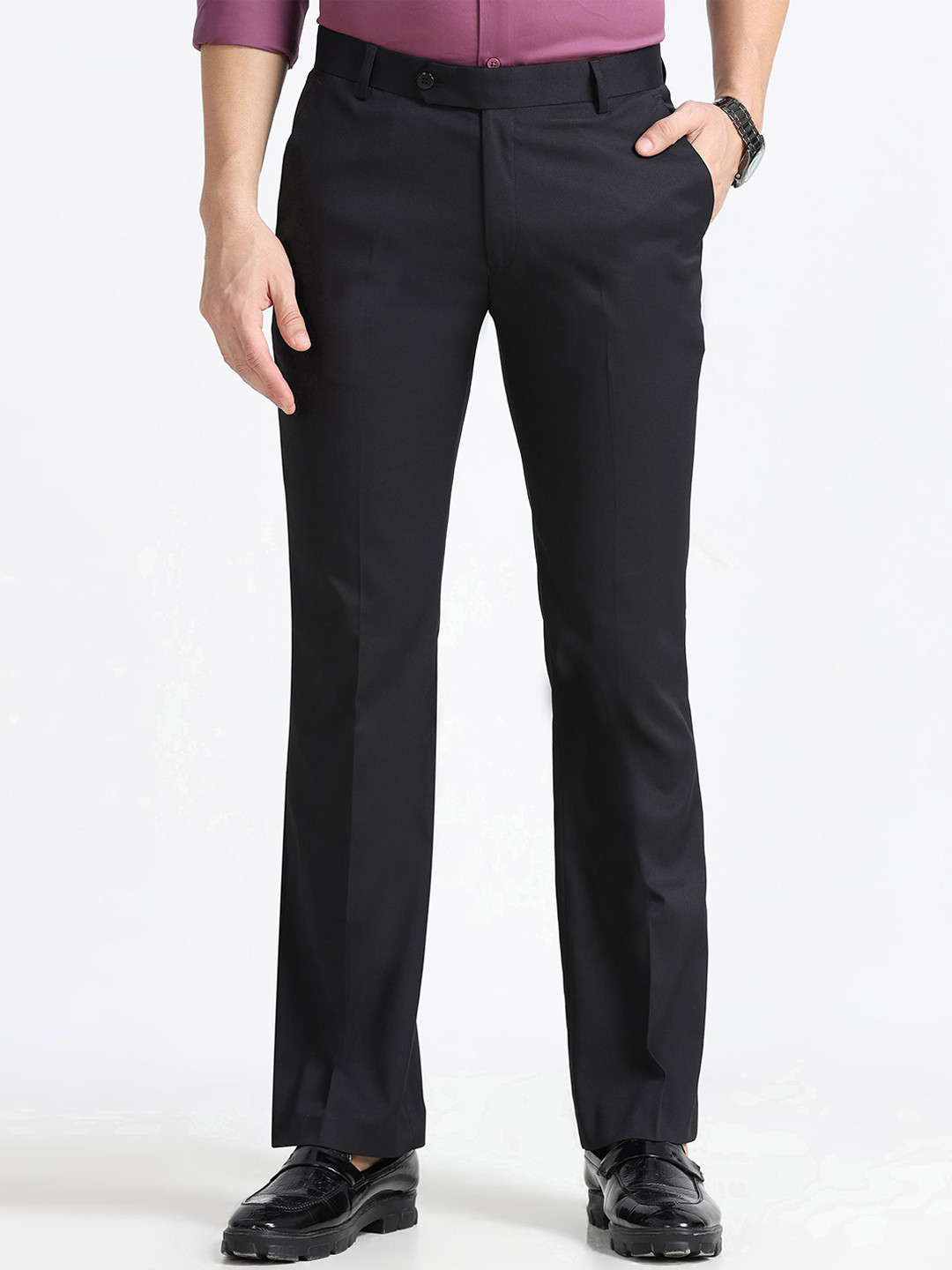 Espanshe Men Custom Regular Fit Formal Trousers