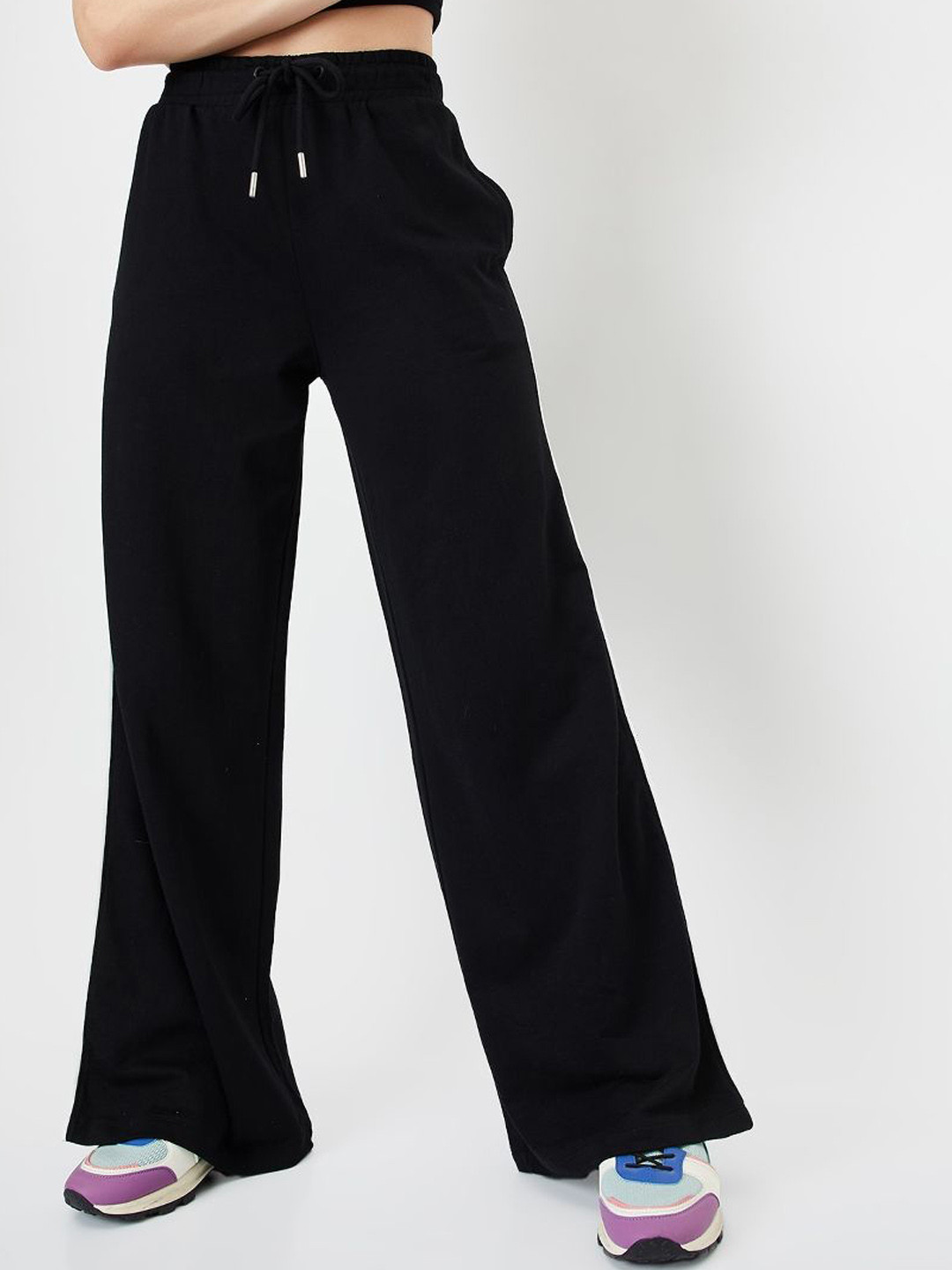 max Women Pure Cotton Mid-Rise Track Pants