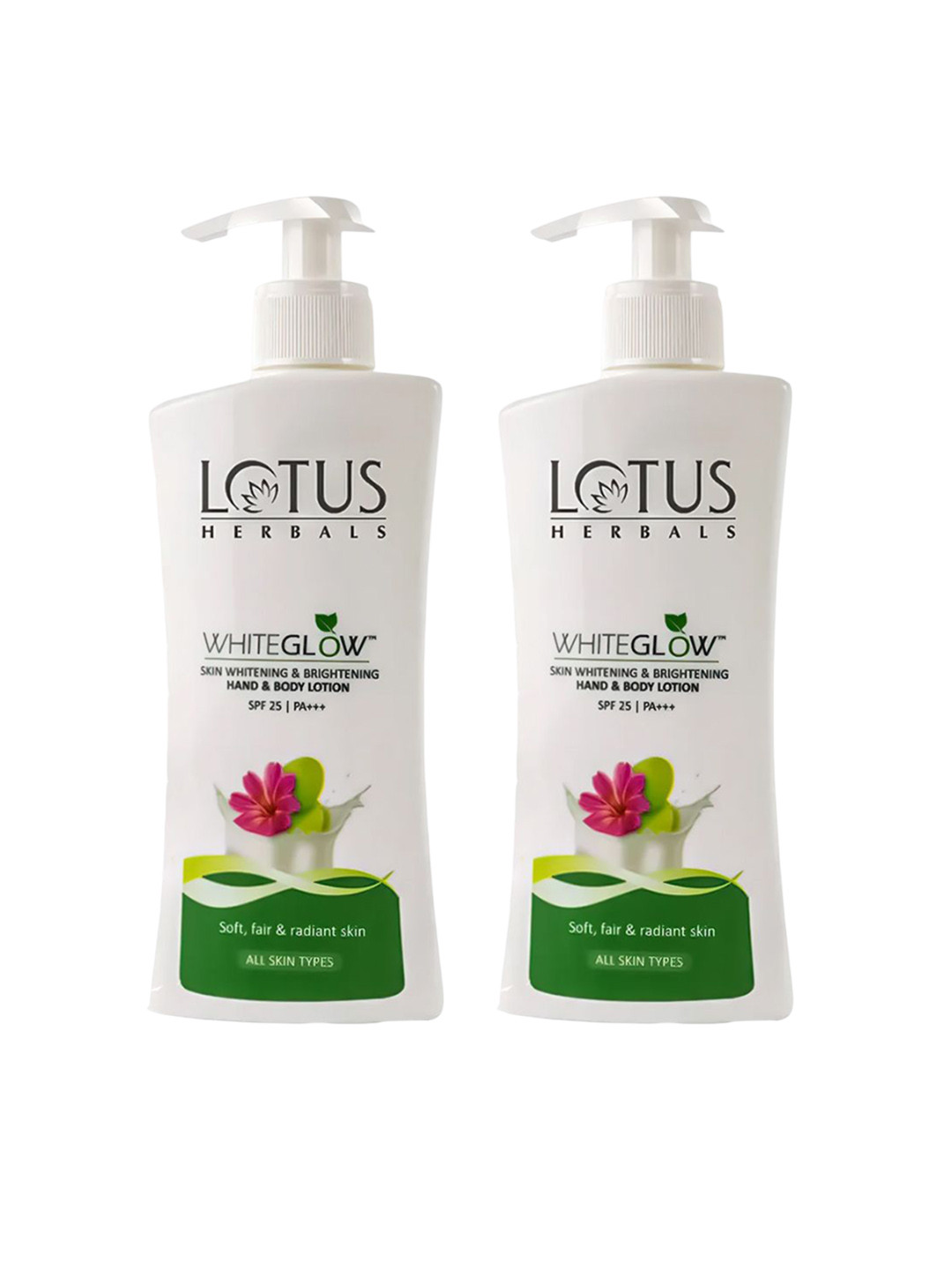 Lotus Herbals Set Of 2 Whiteglow Hand And Body Lotion- 200 ml Each