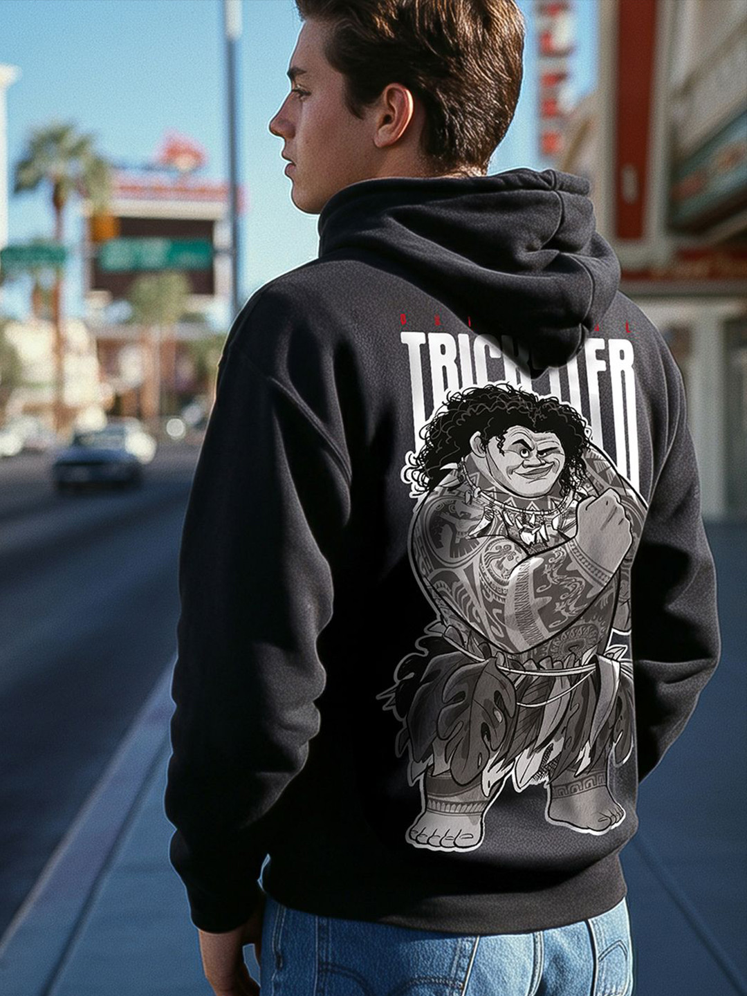 Bewakoof Heavy Duty Men 1.0 Official Disney Printed Oversize Hooded Sweatshirt