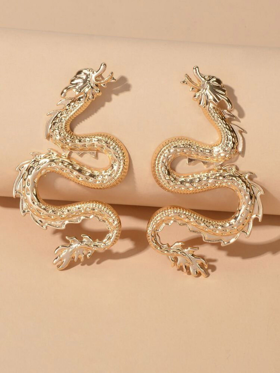 DESTINY JEWELS Gold-Plated Crystals Animal Shaped Drop Earrings