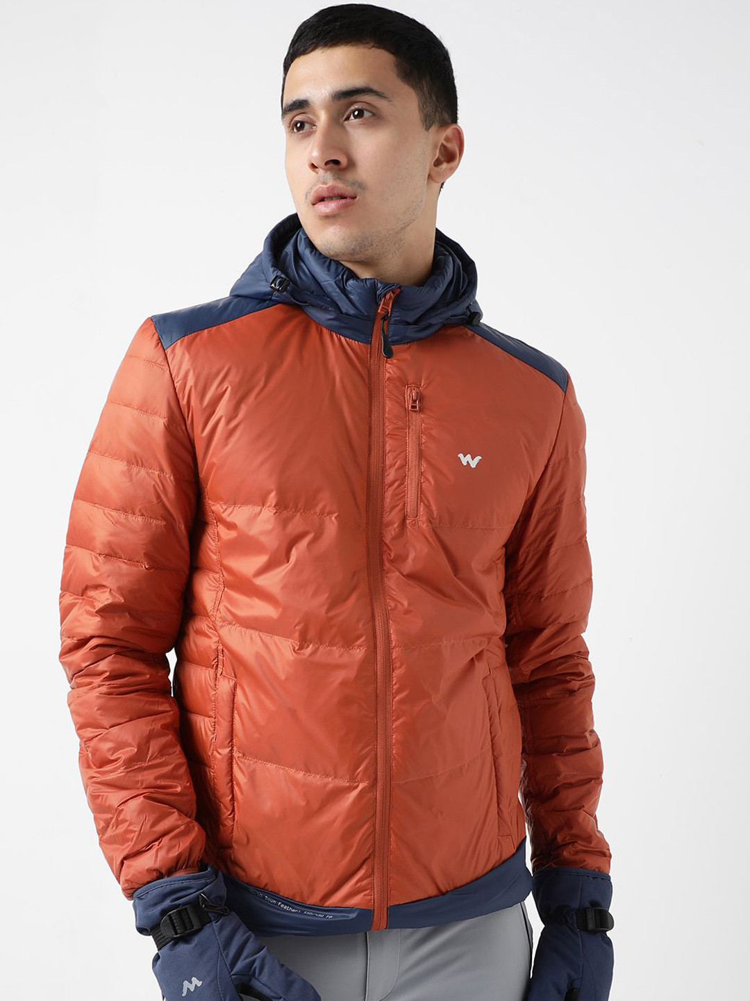 Wildcraft Men M Sub Zero Down Hooded Colourblocked Casual Puffer Lightweight Jacket