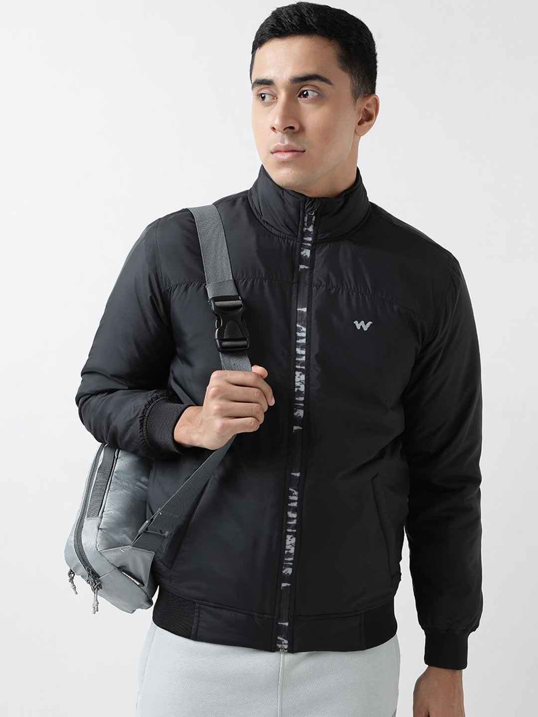 Wildcraft Men M Classic LQJ Mock Collar Solid Casual Padded Lightweight Jacket