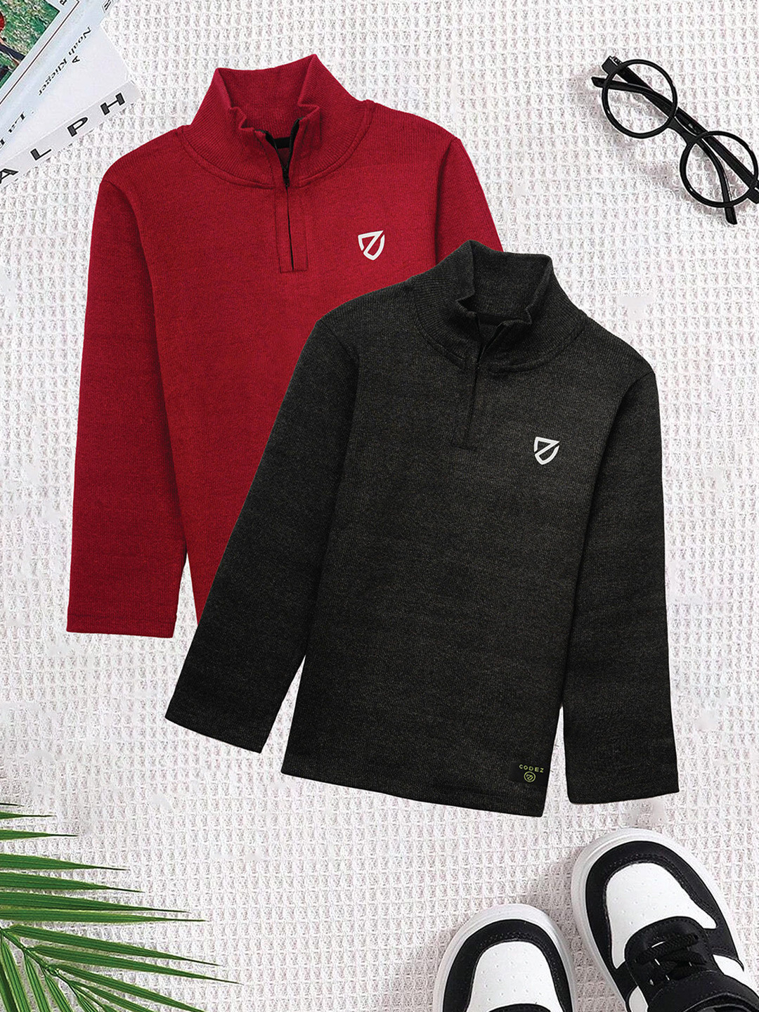 CODEZ Boys Set 2 High Neck Sweatshirt