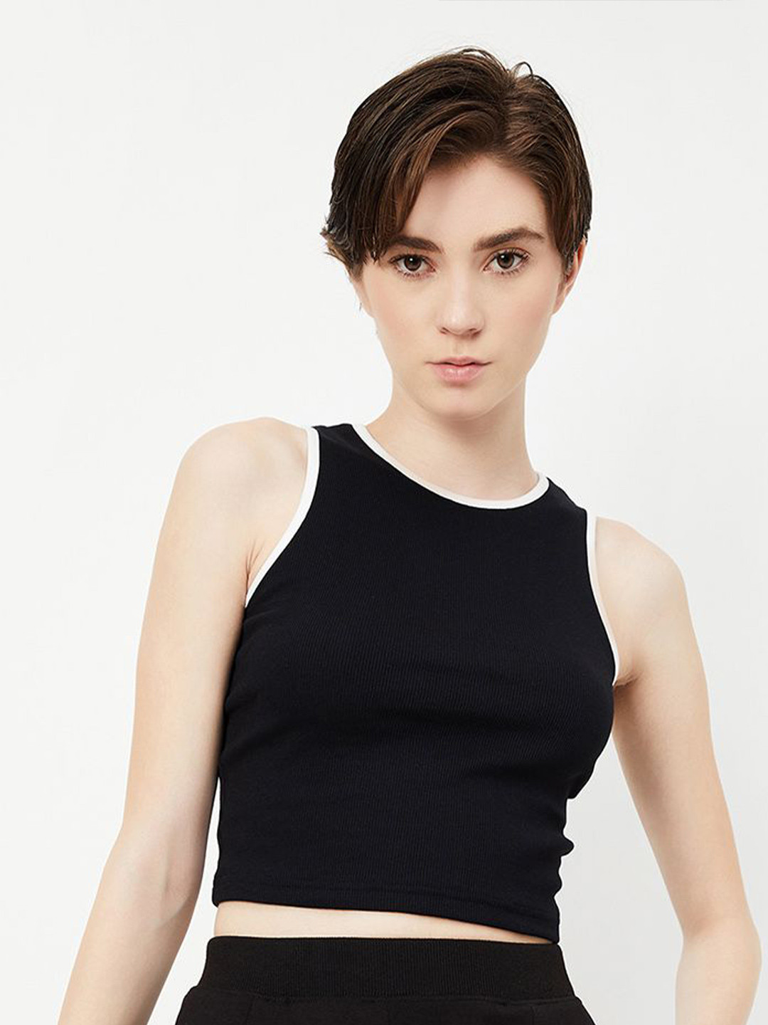 max Cotton Tank Crop Top