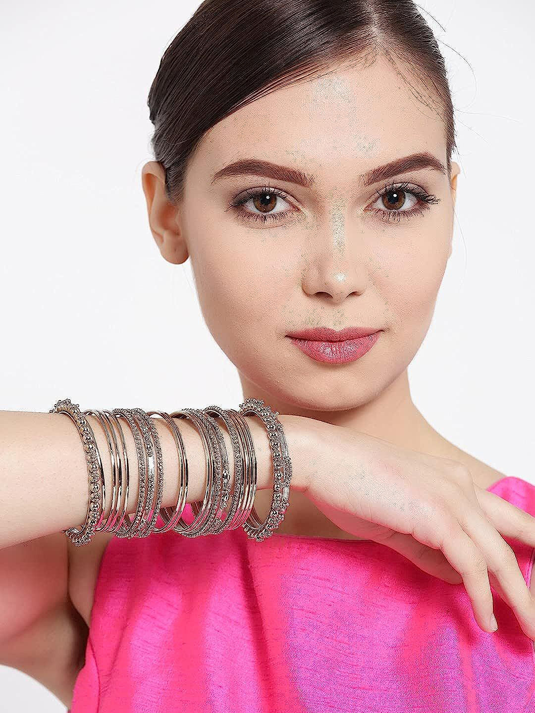 DIVASTRI Silver-Oxidized Jewellery Set
