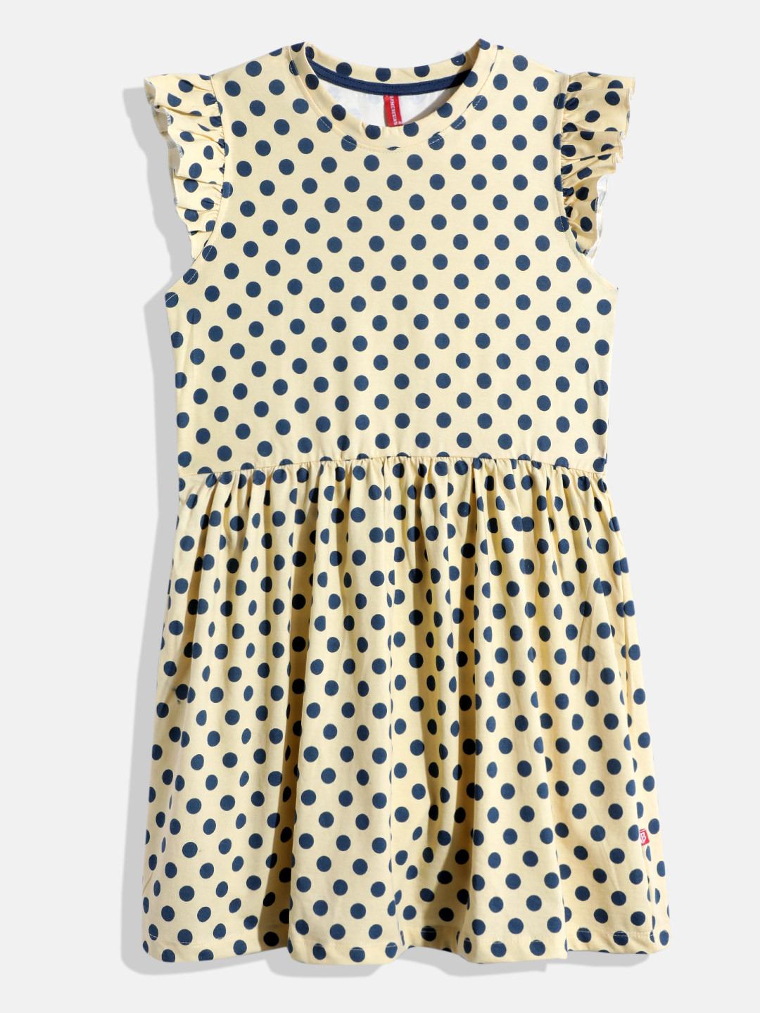 Here&Now X Game Begins Polka Dot Printed Fit & Flare Dress