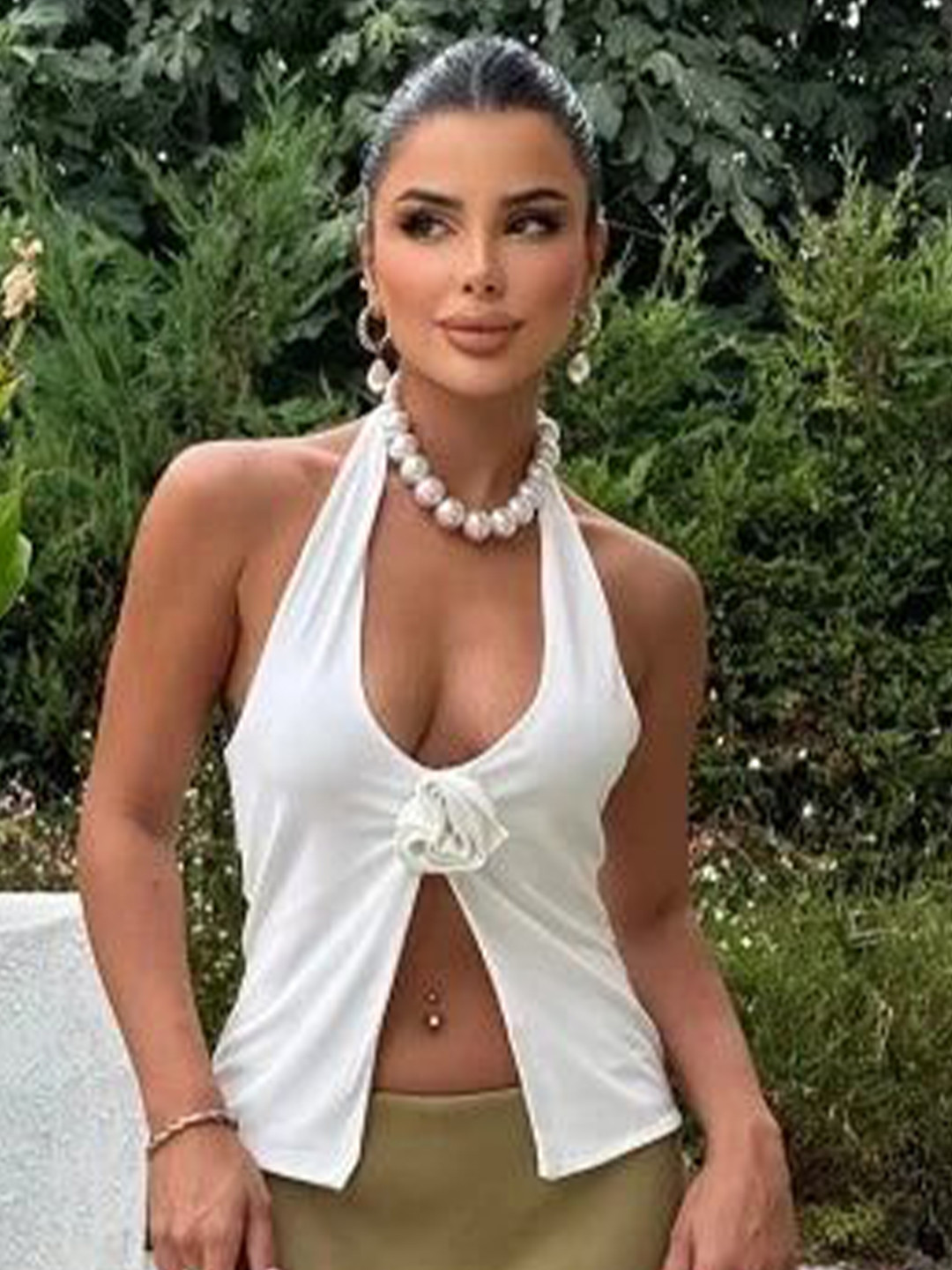 Fashion Gaiia Women Halter Neck Top