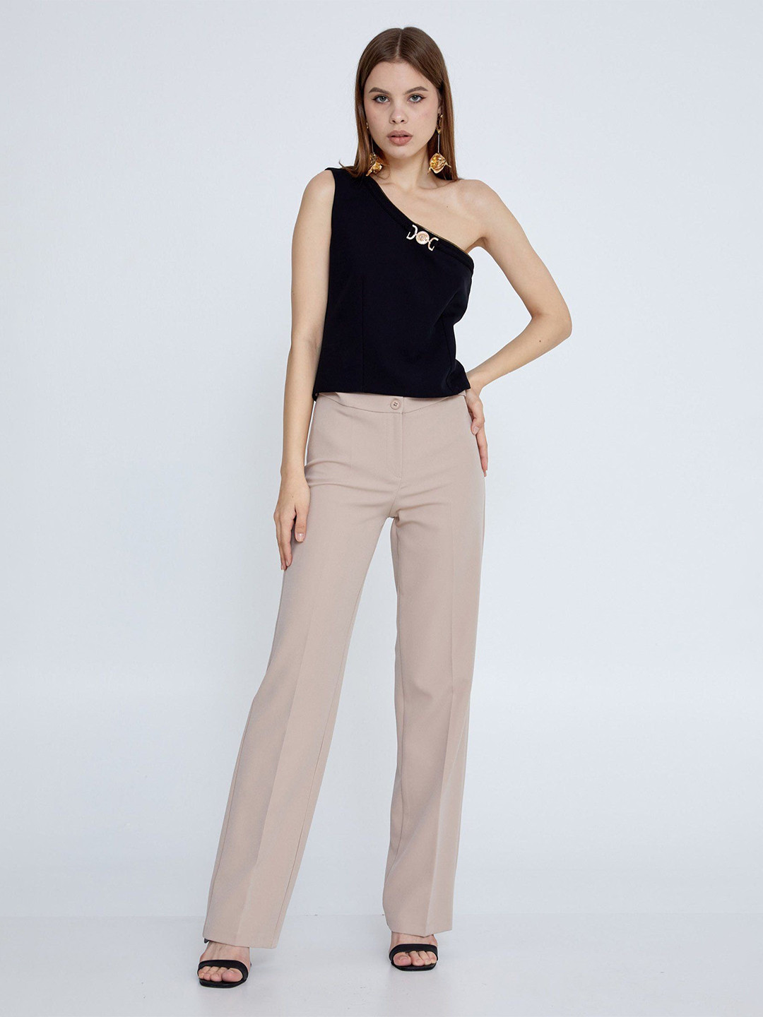 Fashion Gaiia Women One Shoulder Sleeveless Top