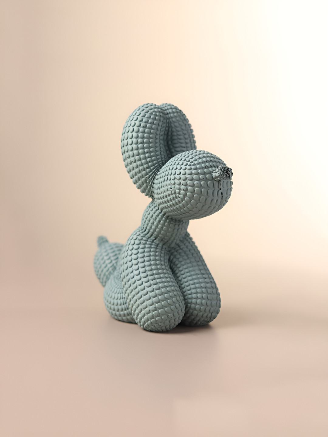 HABERE INDIA Dog Blue Polyresin Matte Living Room Small Showpiece - 7.5 Inches