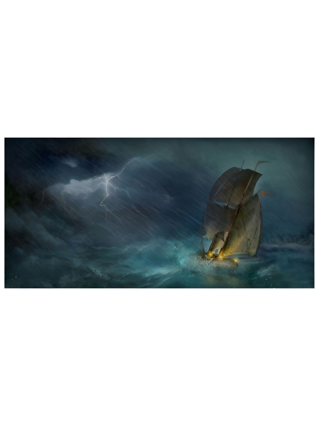 Inephos Canvas Wall Rectangle Paintings Wall Art - 35.8 x 17.9 In