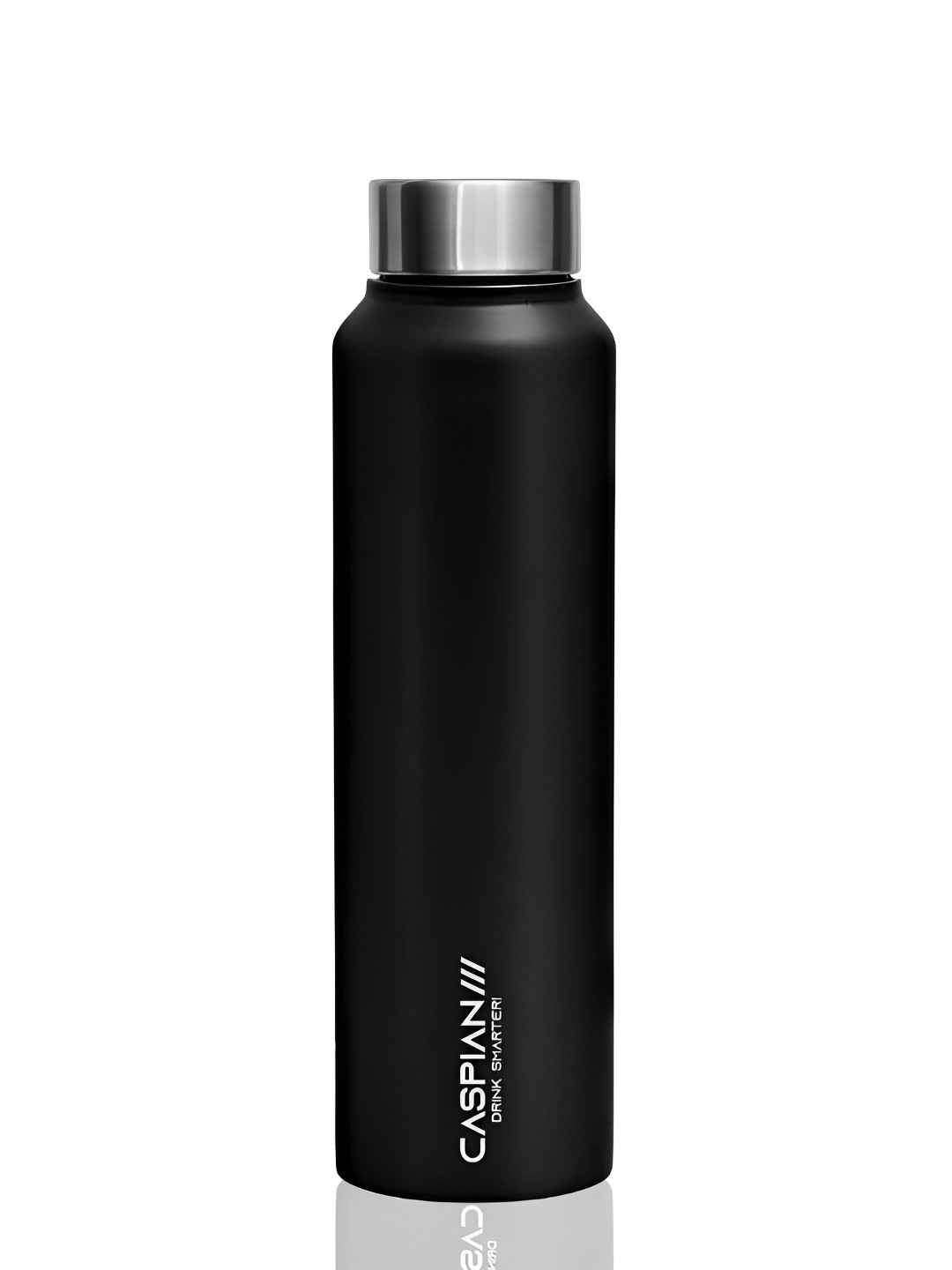 Caspian Astra Black Stainless Steel Single Wall Vacuum Water Bottle - 1L