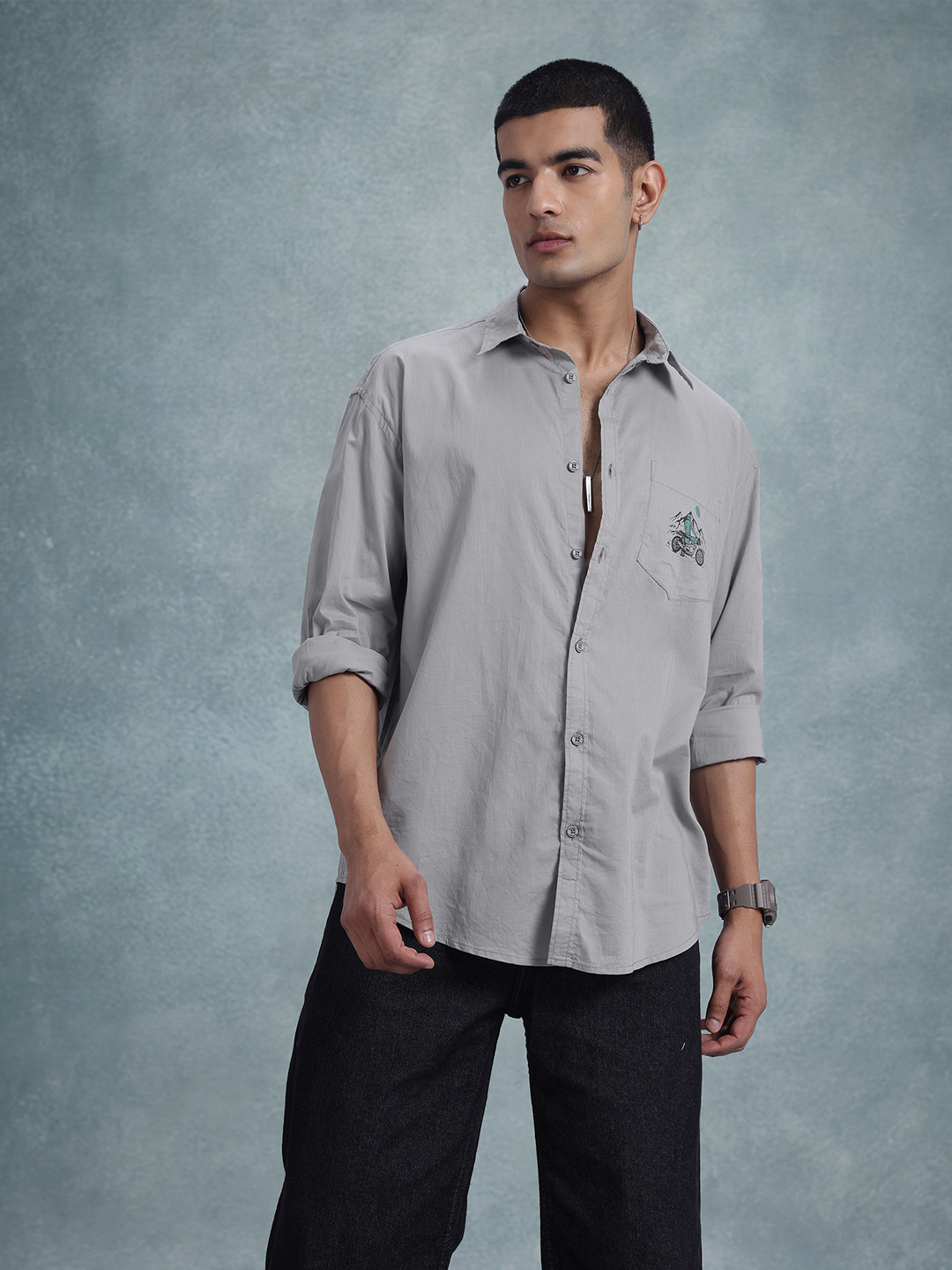 The Roadster Life Co. Relaxed Fit Printed Pure Cotton Shirt