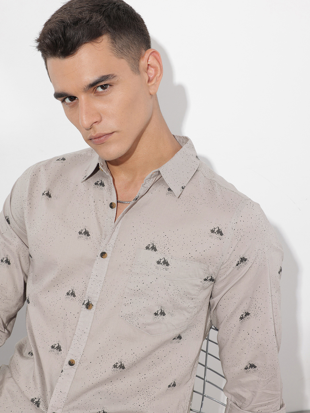 The Roadster Life Co. Printed Pure Cotton Casual Shirt