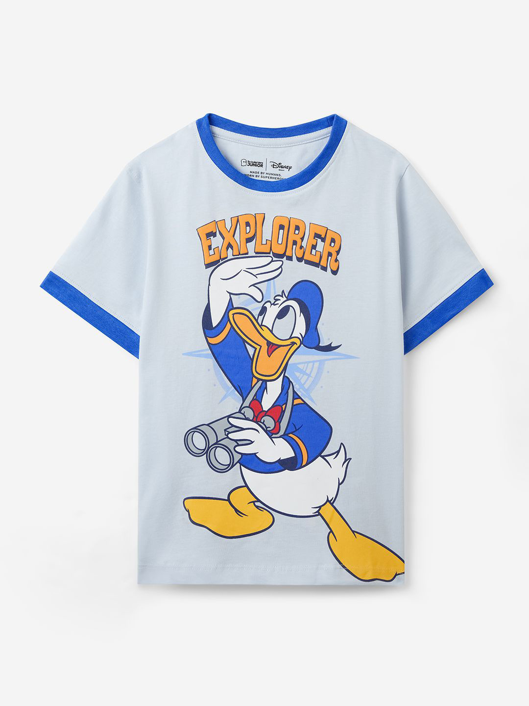 The Souled Store Boys Regular Fit Donald Duck Printed Blue T-Shirts