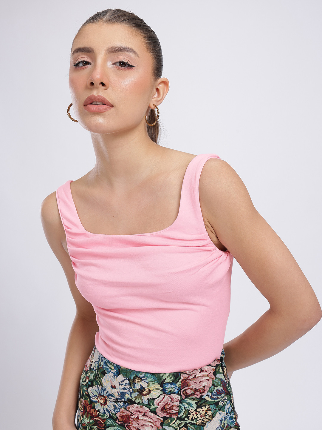 glitchez Square Neck Slim Fit Top