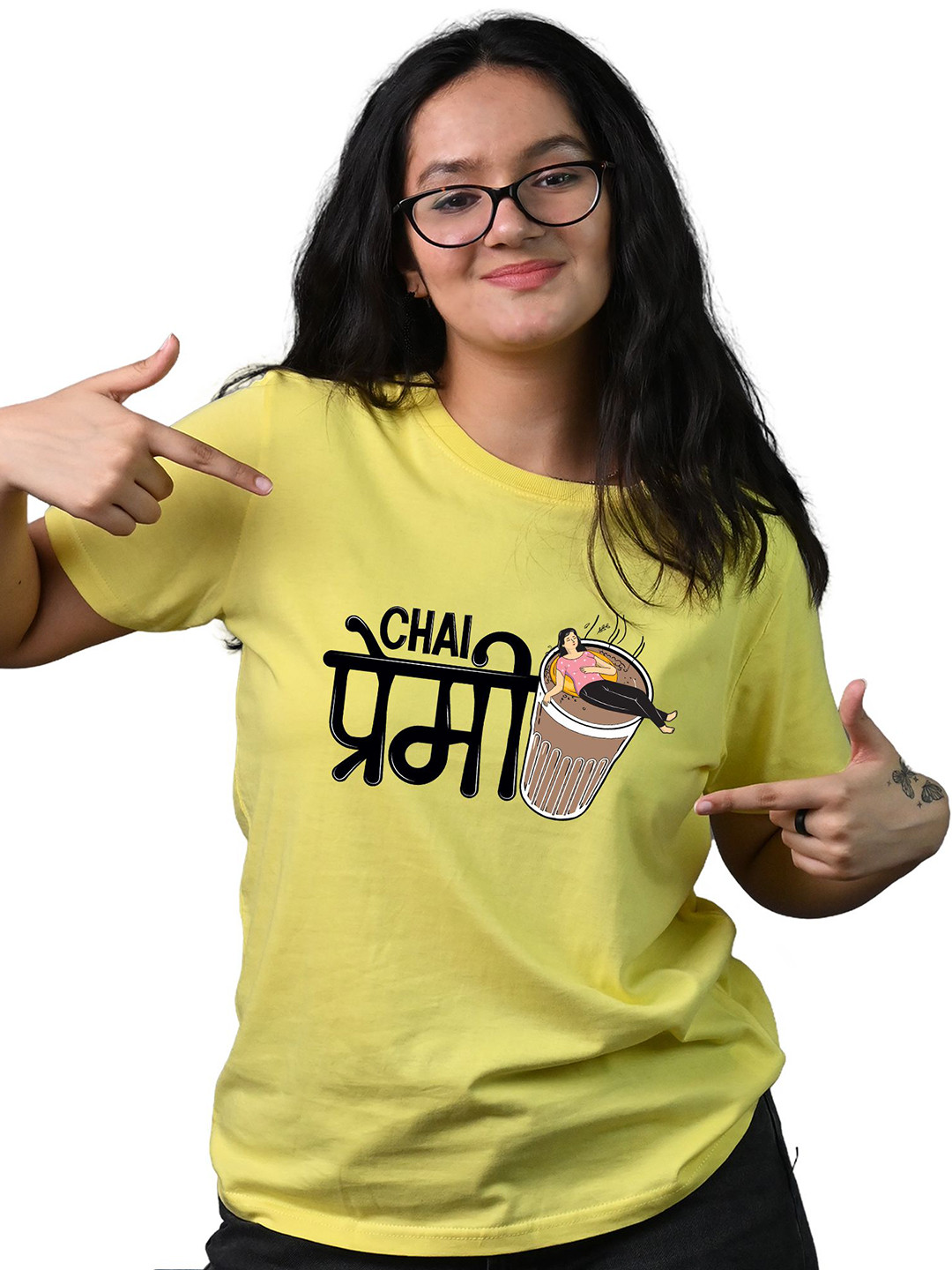 Tedhi Medhi Family Women Typography Printed Round Neck Cotton T-shirt