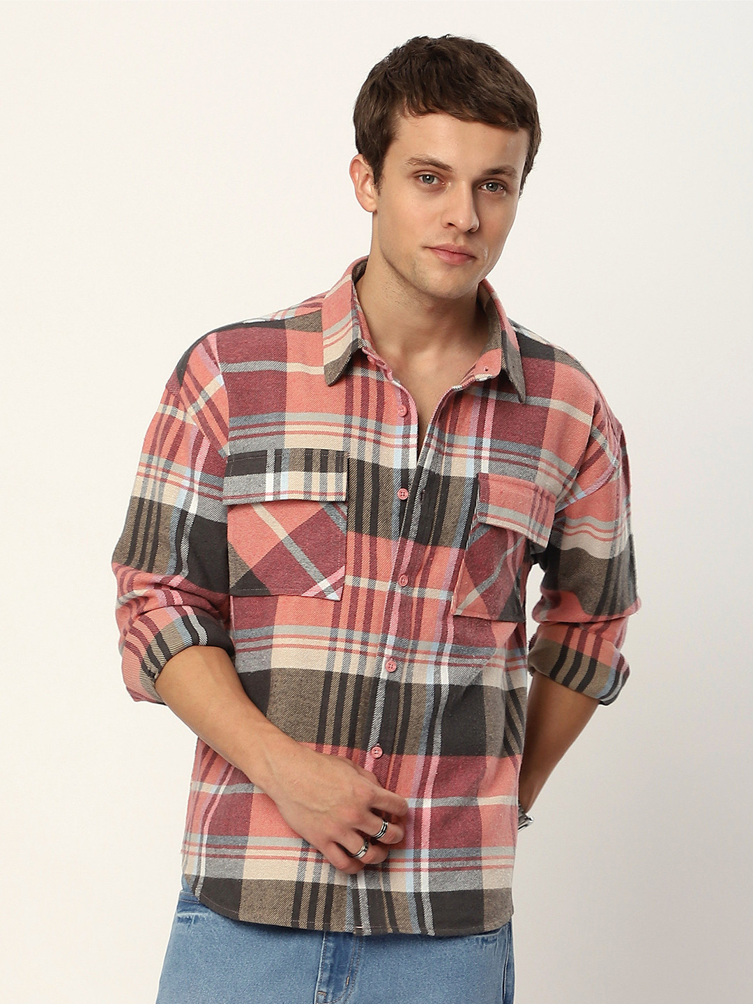 Beyoung Recycled Plaid Flannel Shirt
