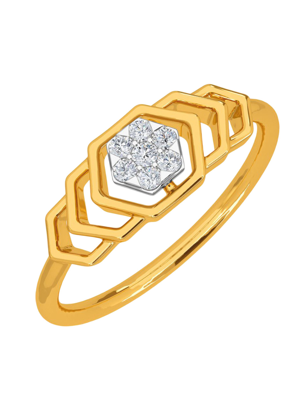 KISNA DIAMOND AND GOLD JEWELLERY Women 14 Kt Ring Diamond 1.3 g