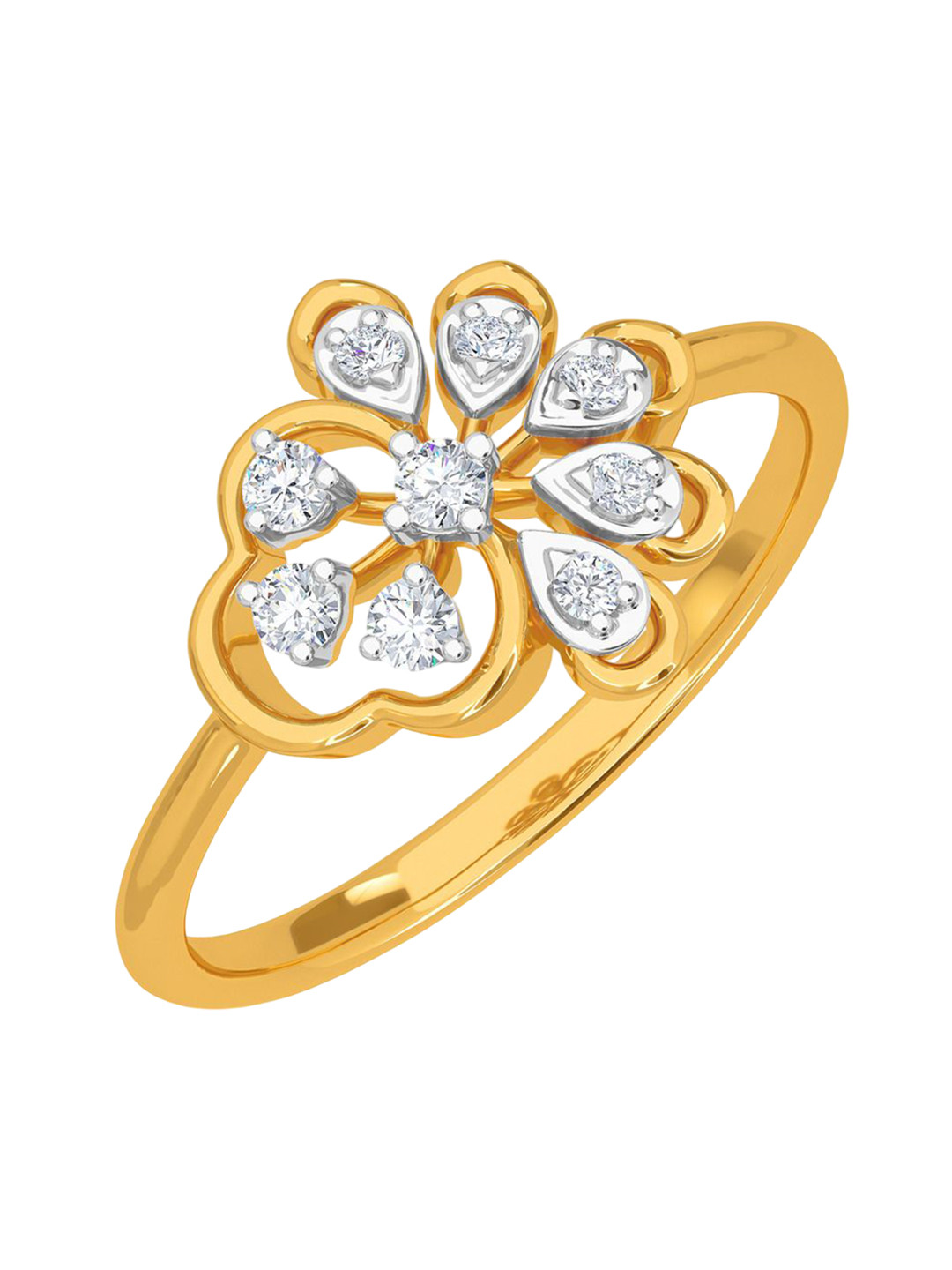 KISNA DIAMOND AND GOLD JEWELLERY Women 14 Kt Ring Diamond 1.51 g