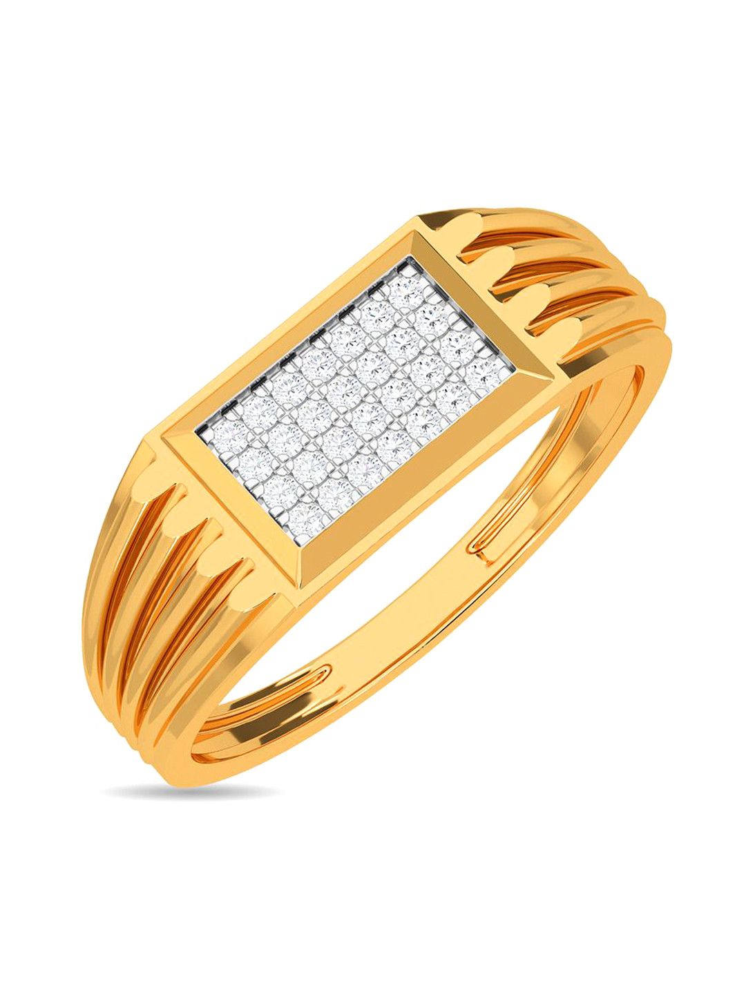 KISNA DIAMOND AND GOLD JEWELLERY Men 14 Kt Ring Diamond 3.4 g