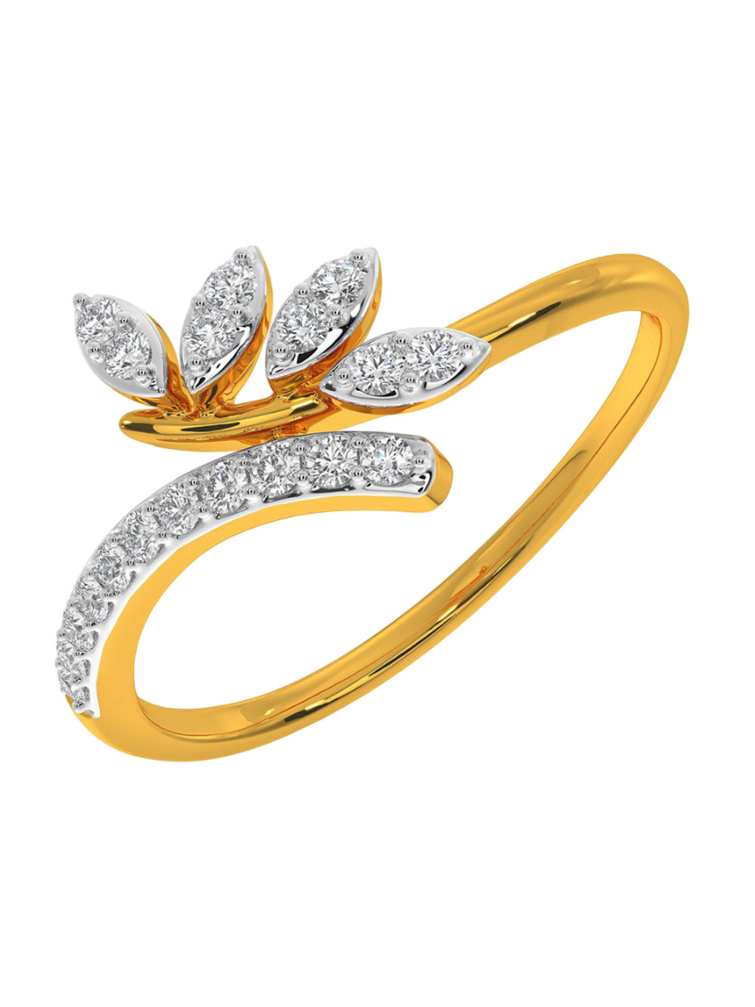 KISNA DIAMOND AND GOLD JEWELLERY Women 18 Kt Ring Diamond 1.5 g