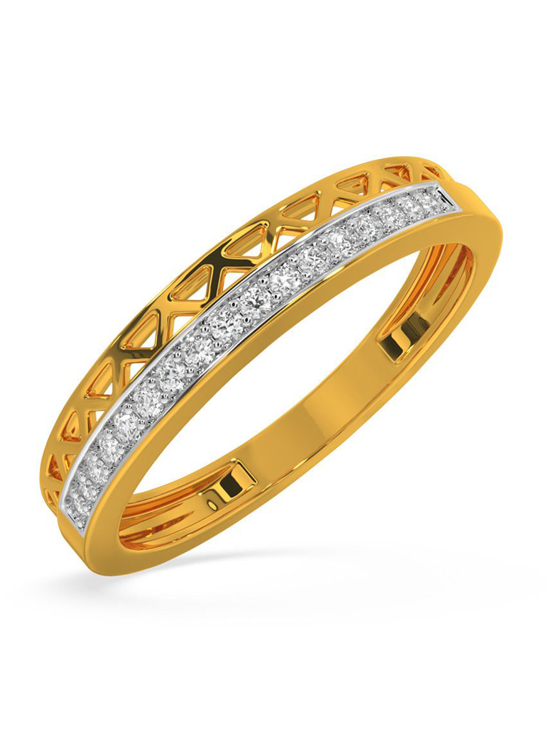KISNA DIAMOND AND GOLD JEWELLERY Women 18 Kt Ring Diamond 1.47 g