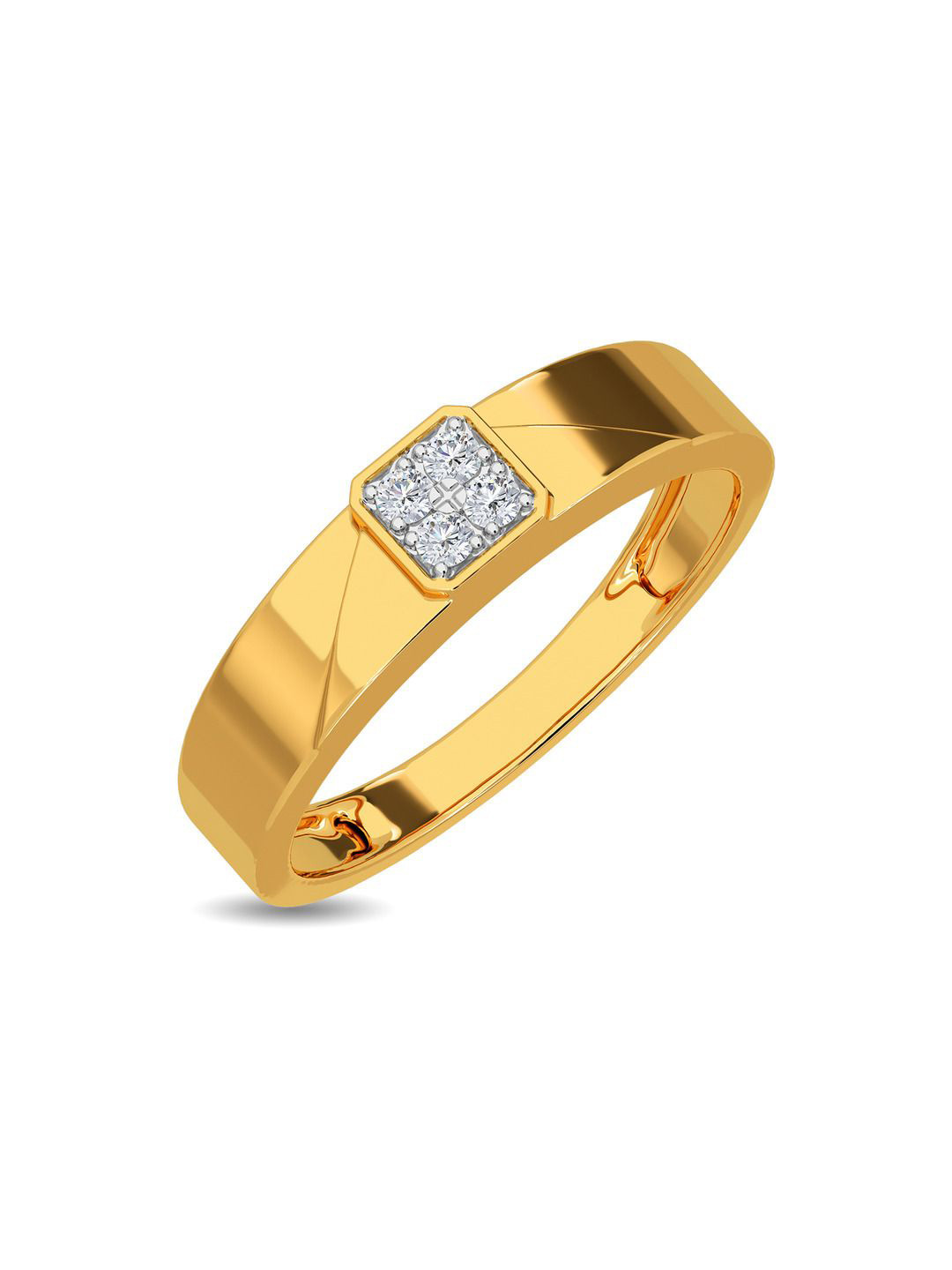 KISNA DIAMOND AND GOLD JEWELLERY Men 18 Kt Ring Diamond 3.56 g