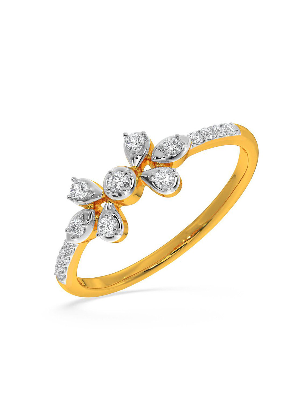 KISNA DIAMOND AND GOLD JEWELLERY Women 18 Kt Ring Diamond 1.44 g
