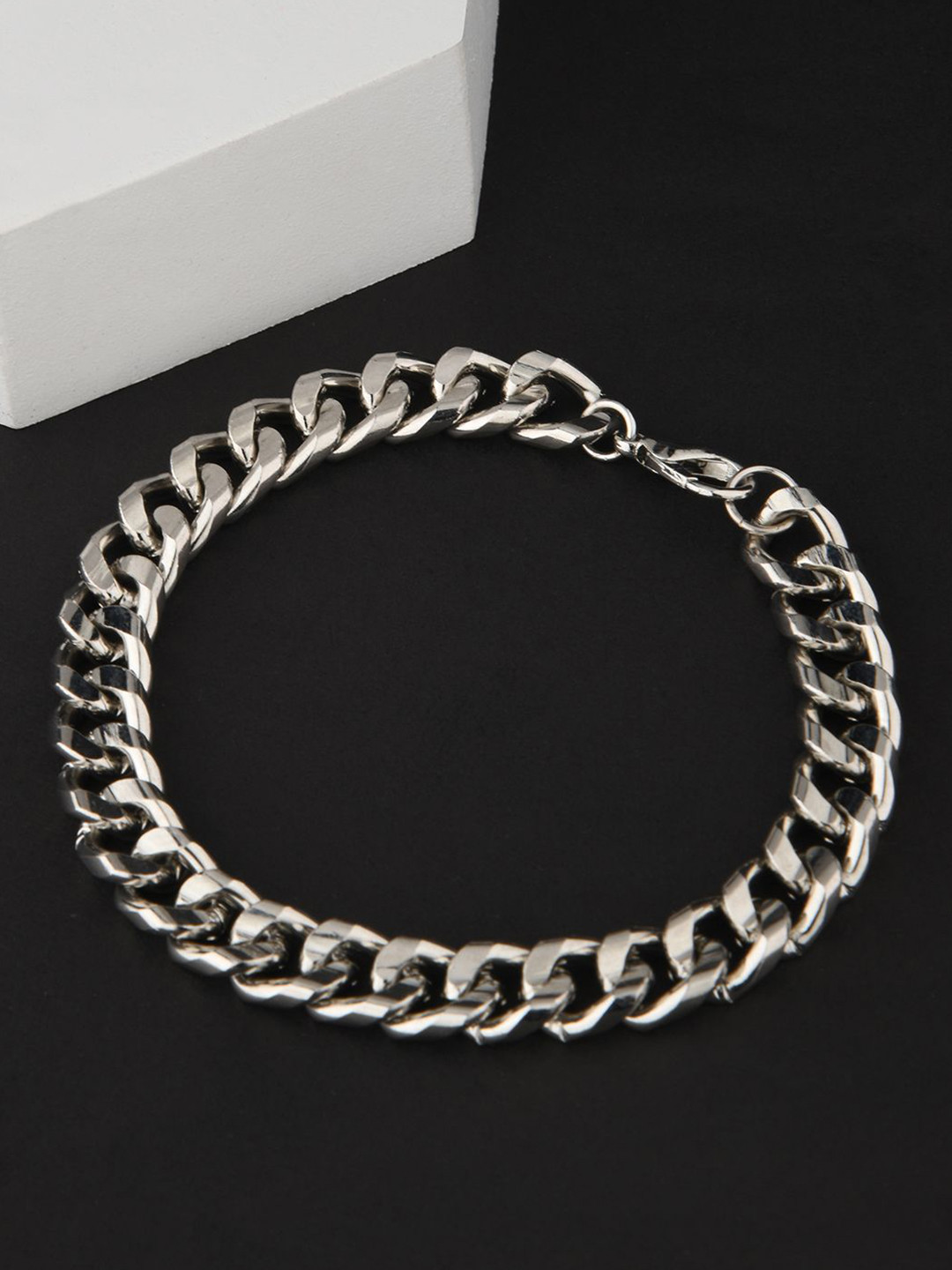 The Bro Code Men Silver-Plated Link Bracelet