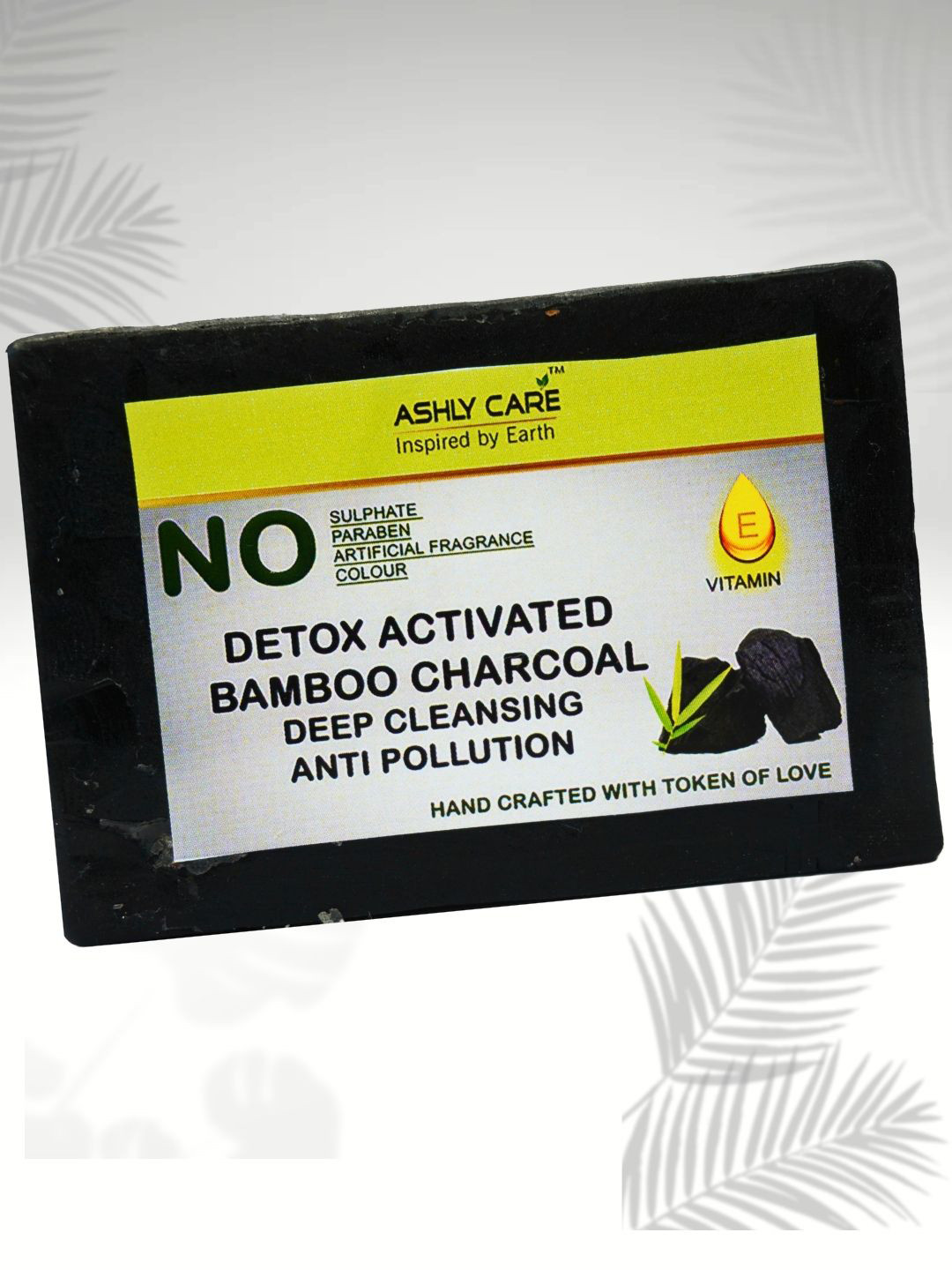 ASHLY CARE Detox Activated Charcoal With Tea Tree Essential Oil Handmade Soap- 100 g