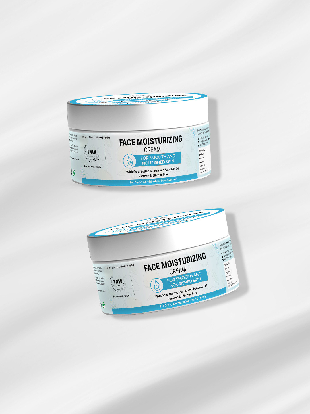 TNW the natural wash Set of 2 Shea Butter & Avocado Oil Face Moisturizing Cream - 50g each