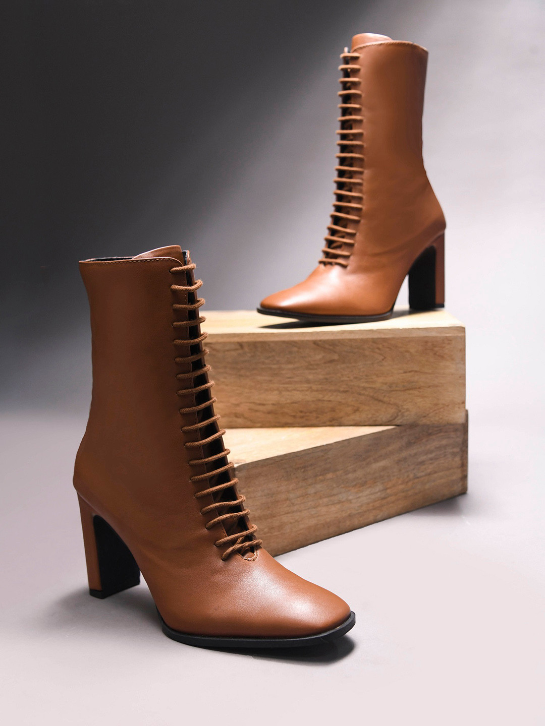 THE WHITE POLE Women Block Heel Long Boots