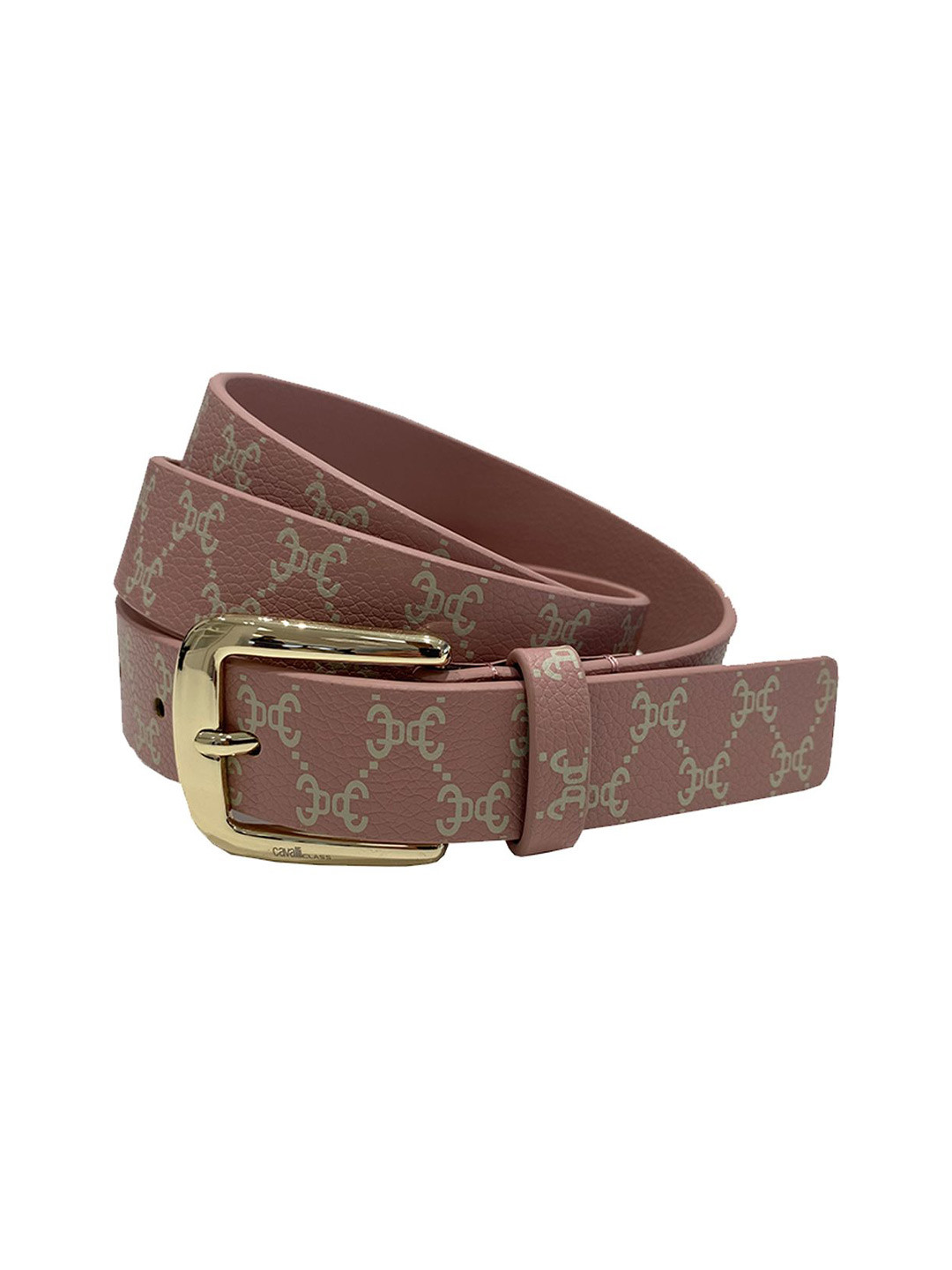 Cavalli Class Women Printed Leather Belt