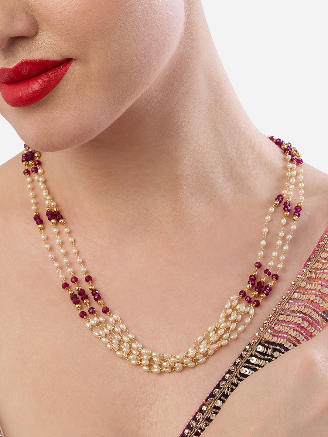 Zaveri Pearls Gold-Plated Necklace