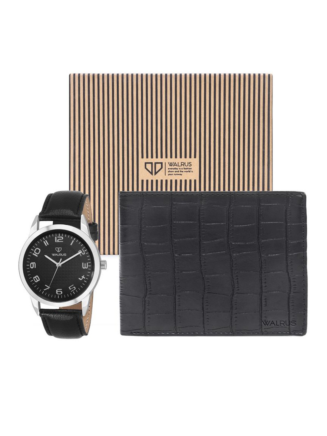 Walrus Men Accessory Gift Set Of Analog Dial Watch Comes with a box
