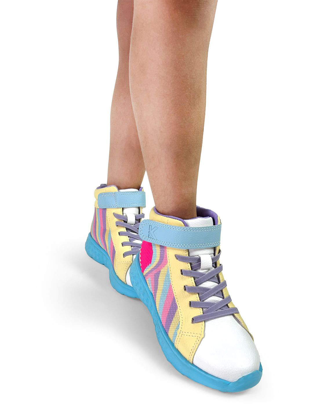 KazarMax Hopits Kids Girls Pink Heart Ankle Length Shoes Sneakers