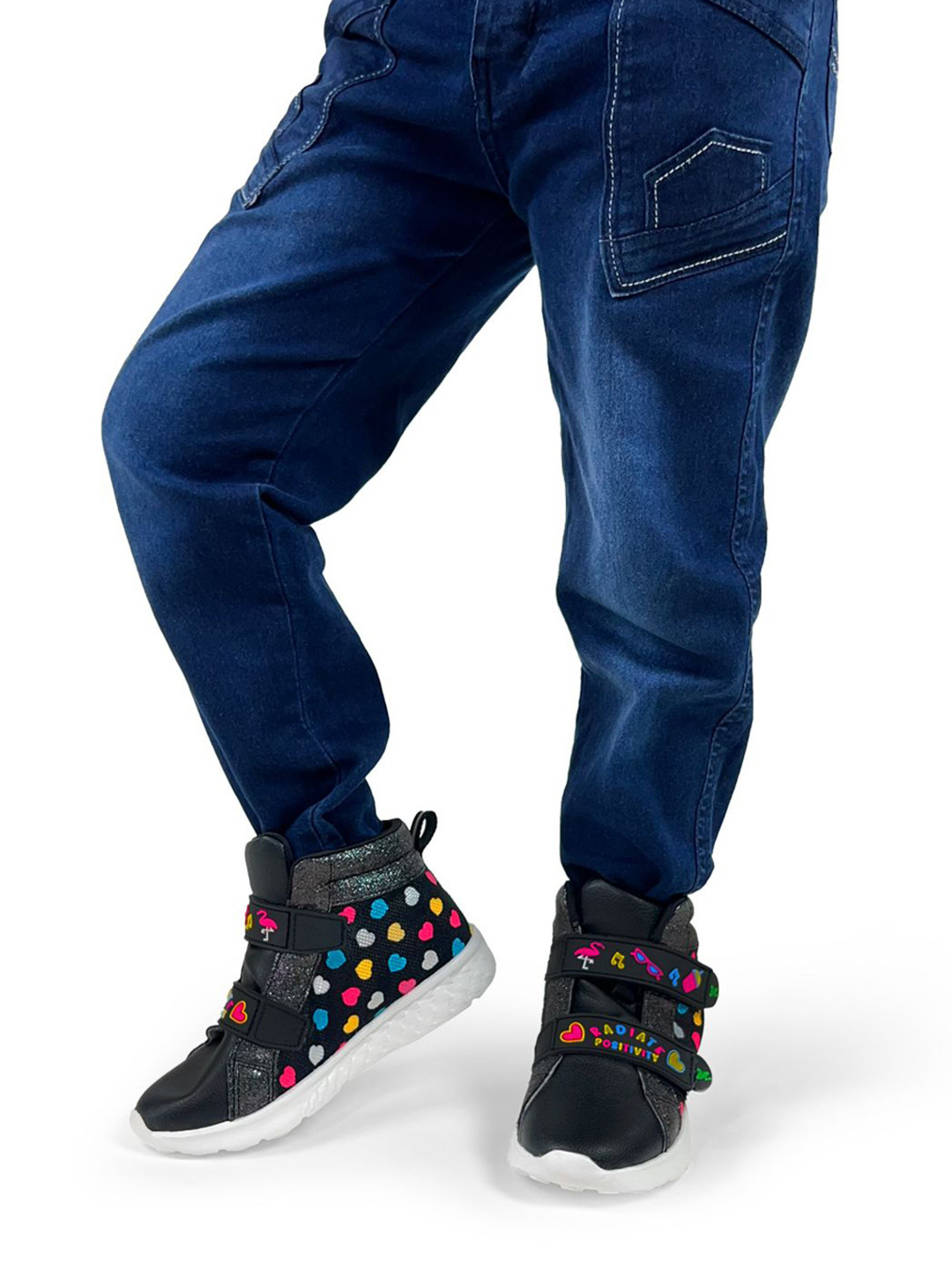 KazarMax Hopits Girls Hearts Ankle Length Shoes Sneakers