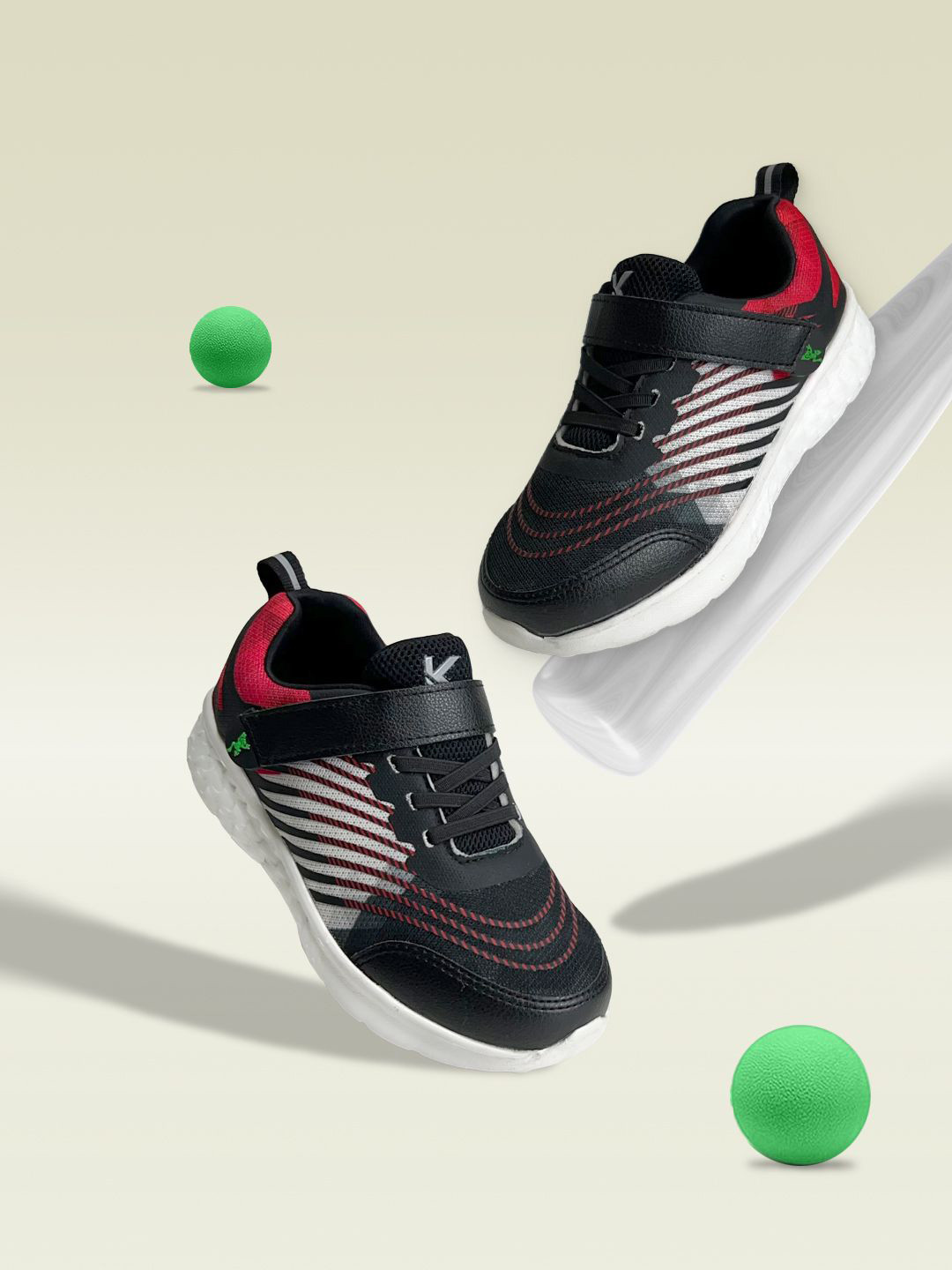 KazarMax Boys Hopits Black Surge Lightweight Sneakers Shoes