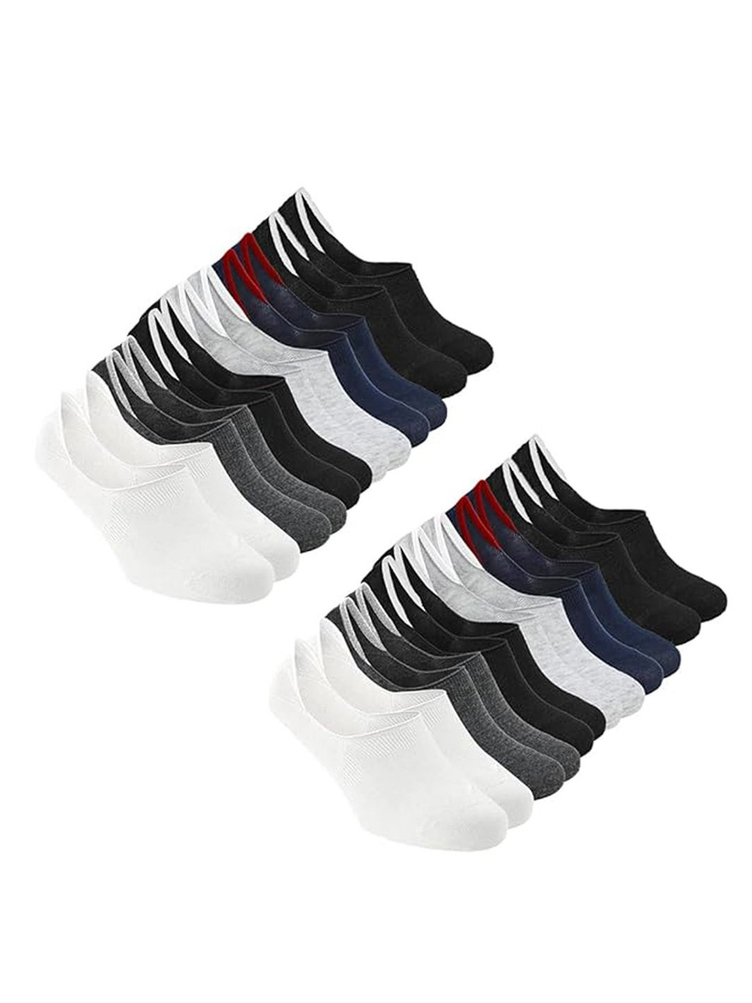 Xjarvis Unisex Pack of 12 Assorted Shoe Liner Socks