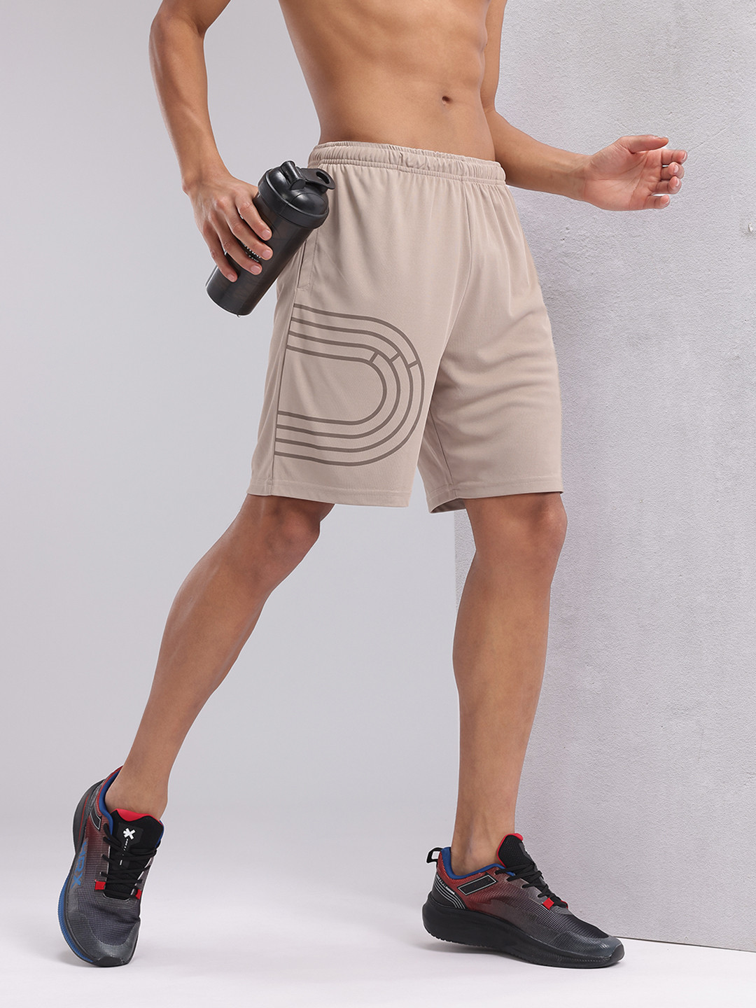 HRX by Hrithik Roshan Men Rapid-dry Striped Print Running Shorts