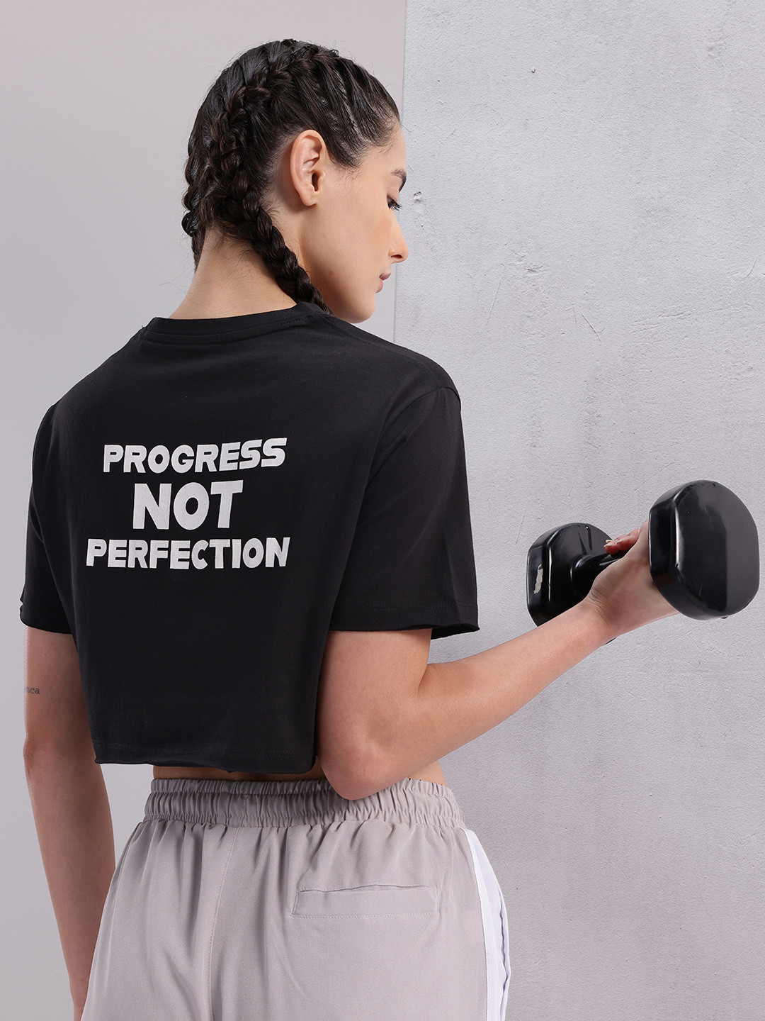 HRX by Hrithik Roshan Printed Boxy Cropped Training T-shirt