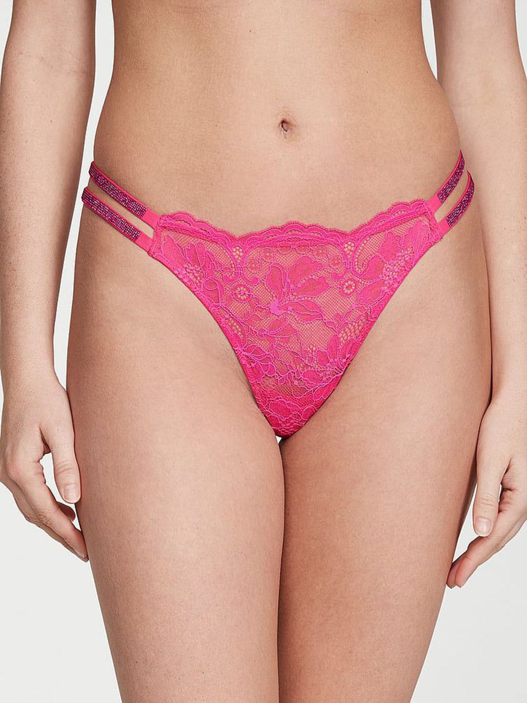 Victoria's Secret Very Sexy Double Shine Strap Lace Brazilian Panty
