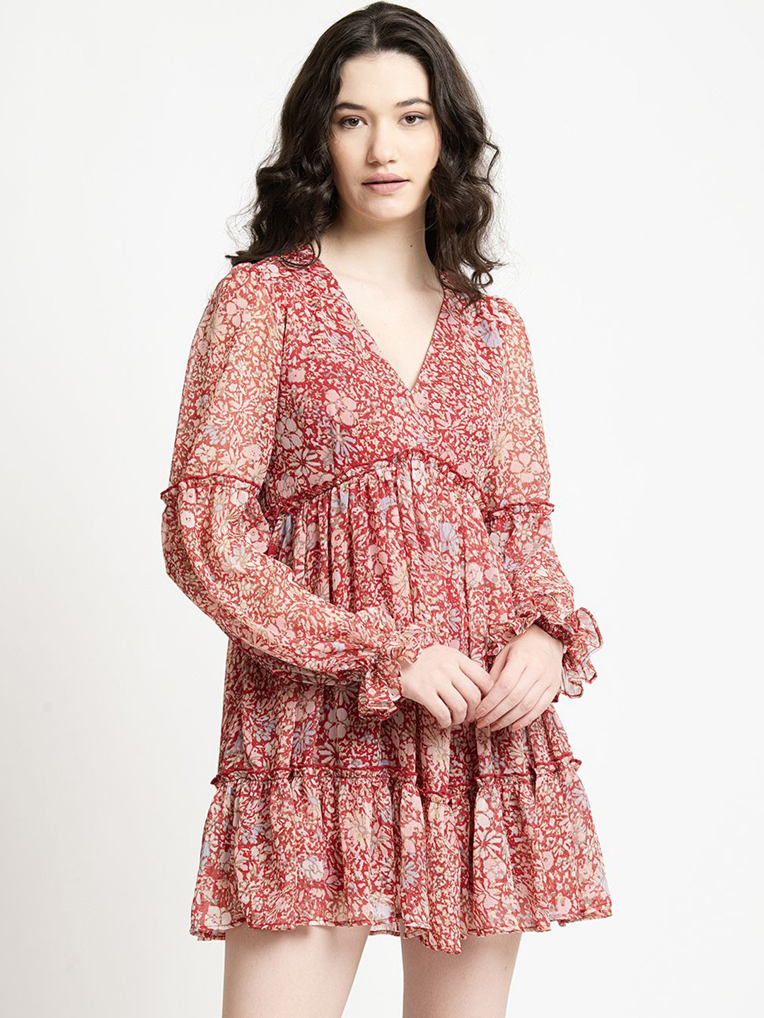 June 9 Clothing Floral Printed Fit & Flare Mini Dress