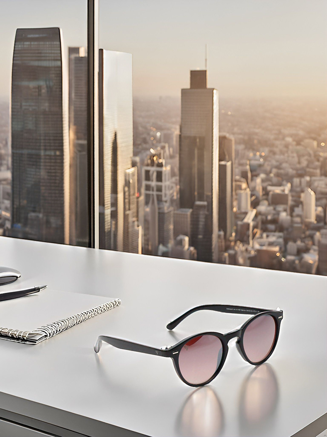 SUNNIES Unisex Round UV Protected Lens Sunglasses SNS-013-C8(B)-Black-Gradient.Mauve-2